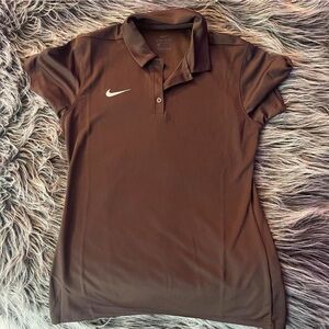 Nike Dri-fit Brown Polo 🤎